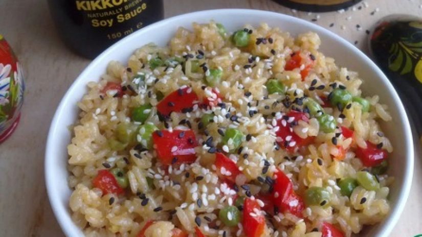 ბრინჯი მწვანე ბარდით