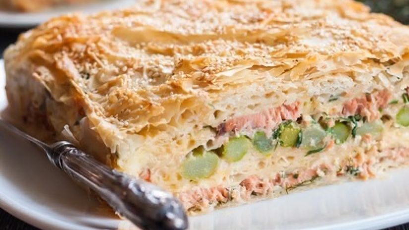 Пирог с капустой из фило