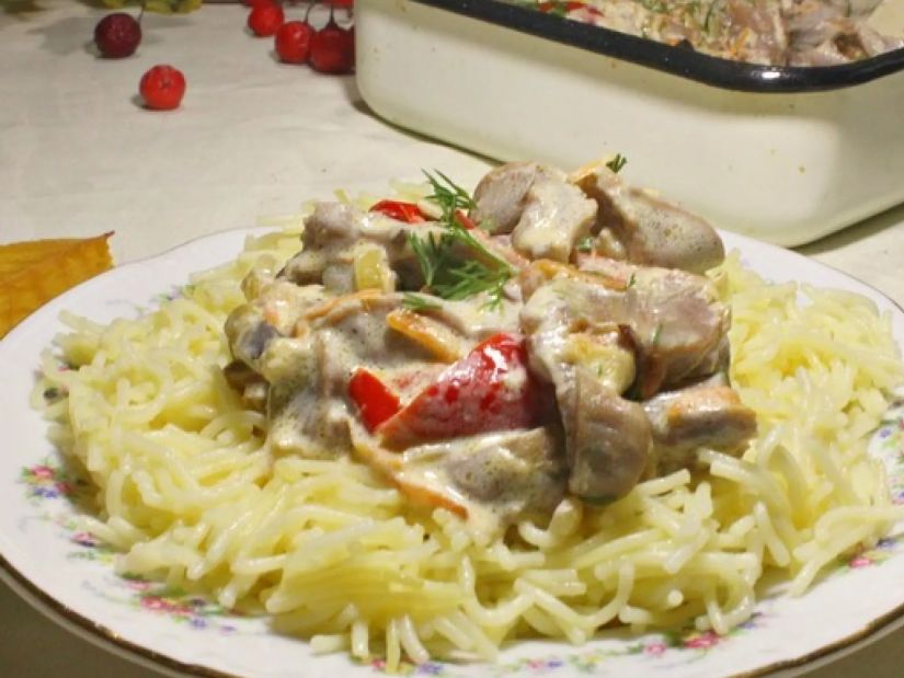 ქათნის კუჭების რაგუ